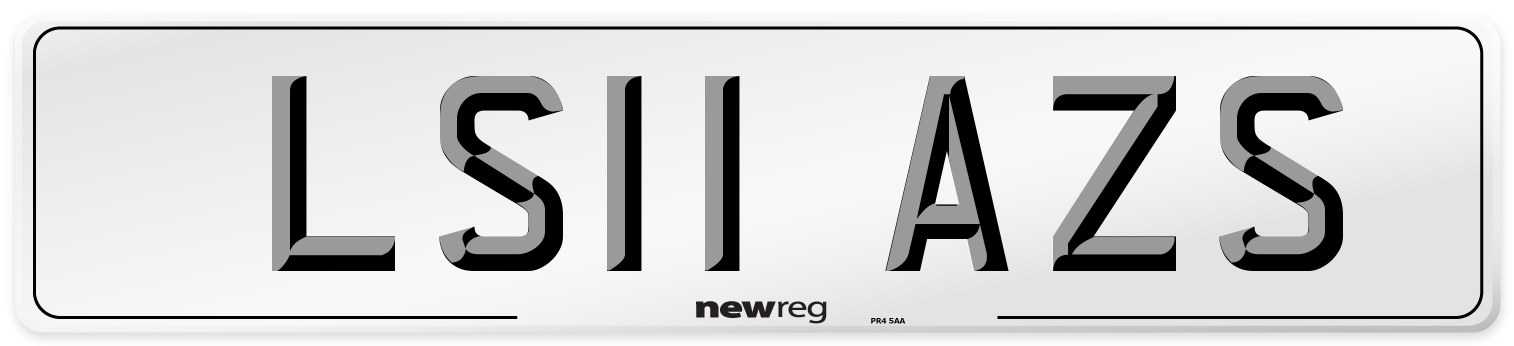 LS11 AZS Number Plate from New Reg